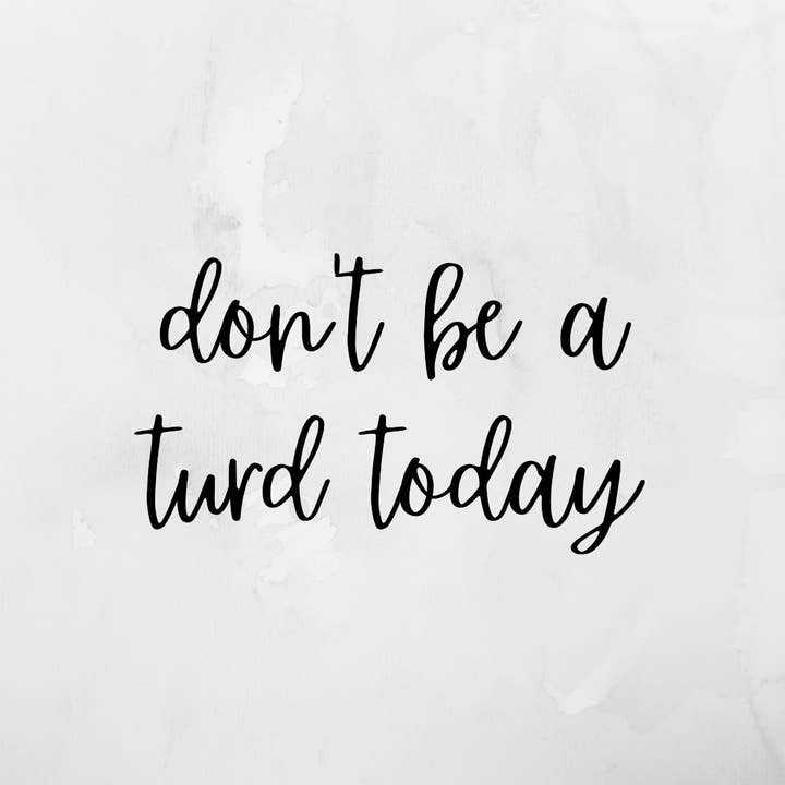 Don't Be a Turd Today Badezimmer-Aufkleber, lustige Badezimmer-Aufkleber, Aufkleber für Badezimmer, permanente Vinyl-Aufkleber für Badezimmer für den Großhandel von Cre8tionsByCaitlynn