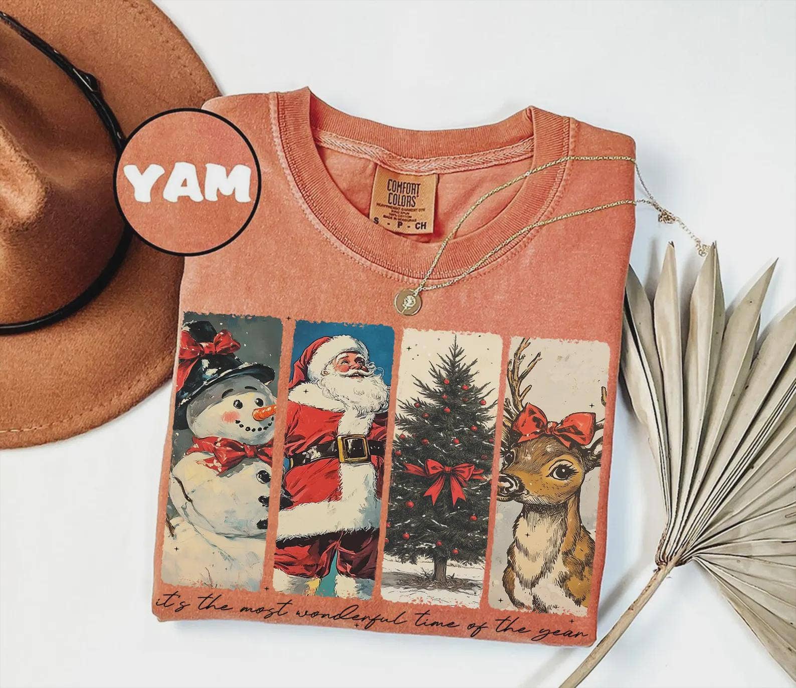 Glaime - Vente T-shirt à imprimés – femme - Comfort Colors C'est la période la plus merveilleuse de l'année Tee8