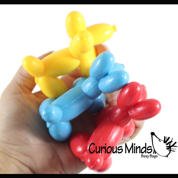 Curious Minds Toys – wholesale Fidget Toy - Barn – 1 mini ballonghund krispig sandfylld stressboll - söt kvadrat1