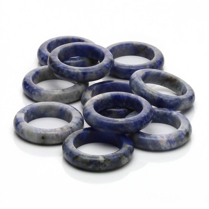 UniArt - Wholesale Single Stone/Solitaire Ring - Natural sodalite ring2