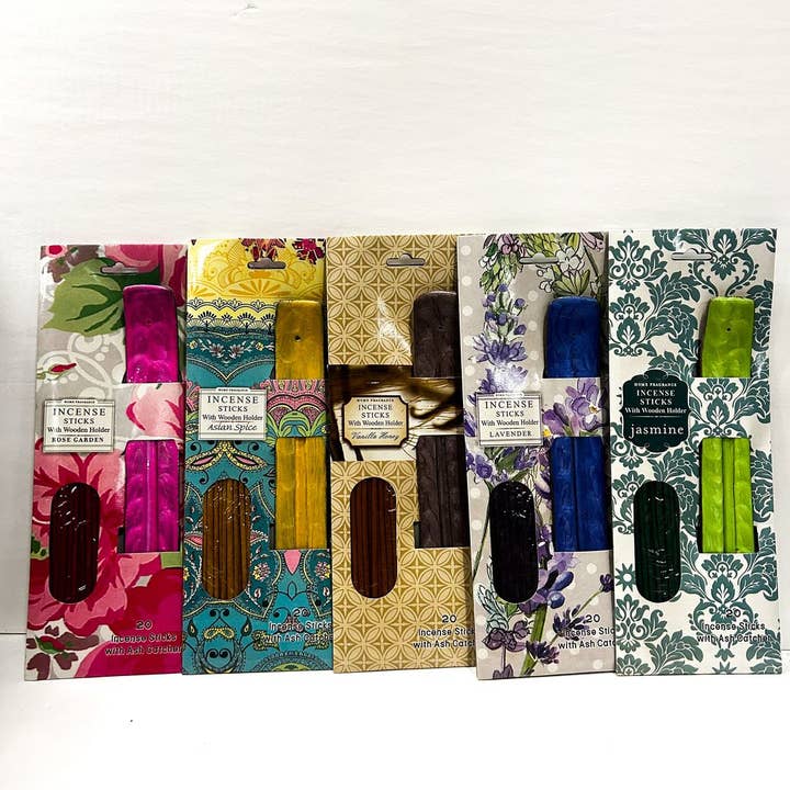 Wood Holder Incense Set (ST-INS-HF-303) for wholesale by Shop Therapy