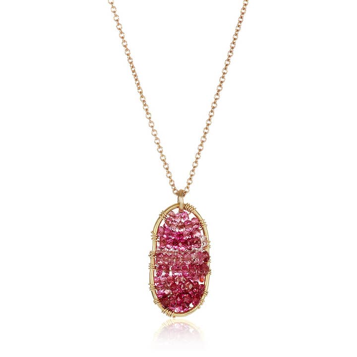 Grenada Necklace -Pink Tourmaline for wholesale by Mabel Chong