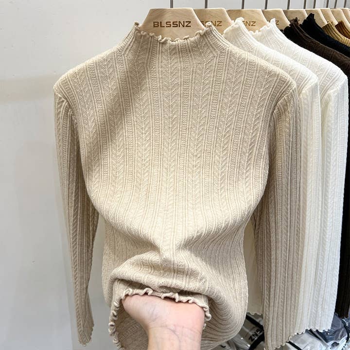 Katinki - Wholesale Knit Sweater - Women's - Ribbed High-Neck Sweater9