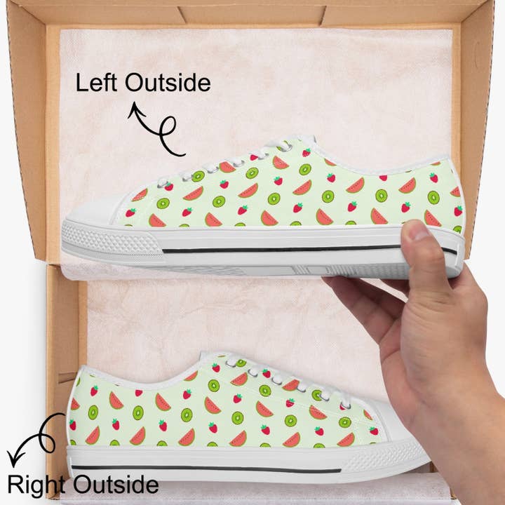 Chaussures en toile basses Melon Kiwi pour la vente par Oh Pote