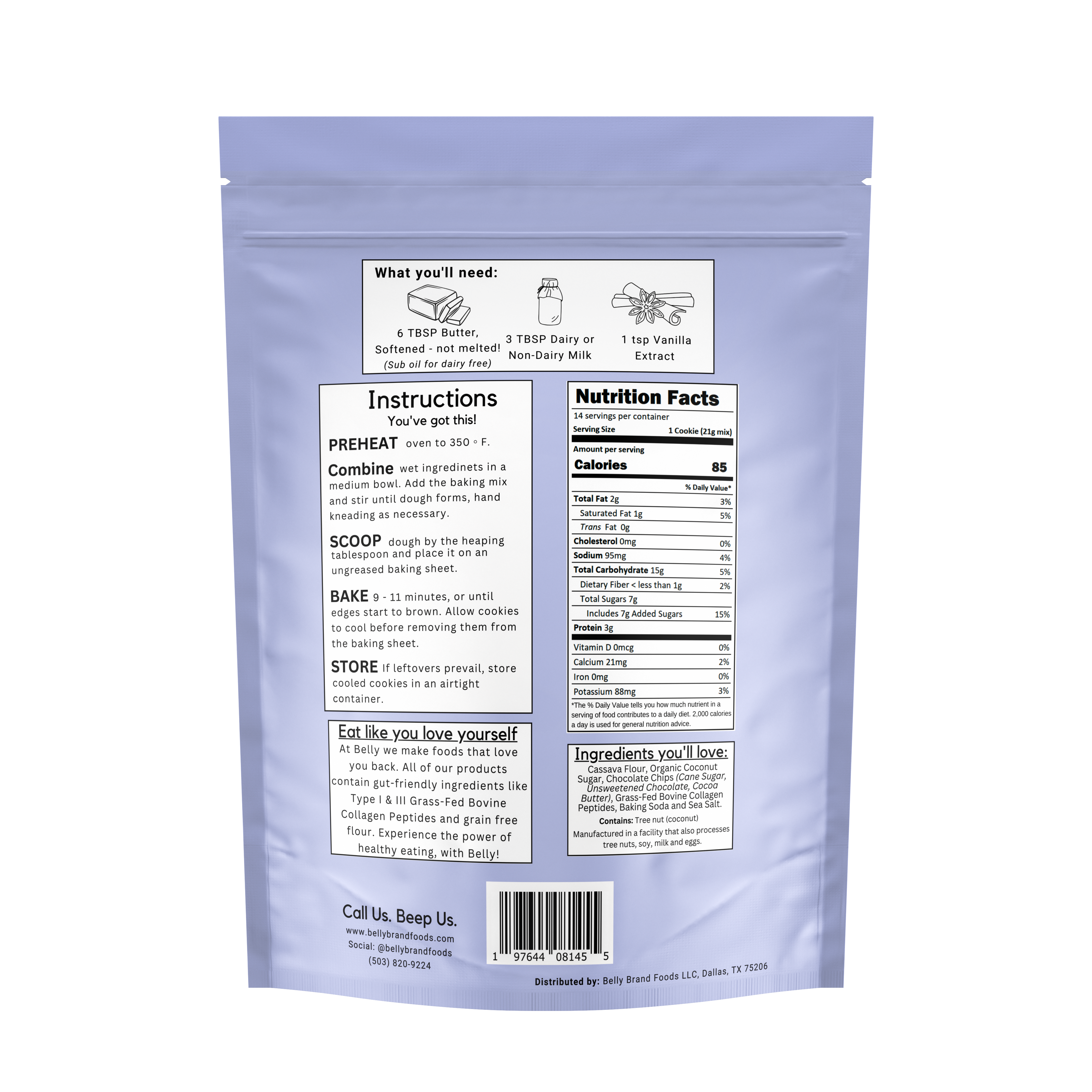 Belly - Wholesale Cookie Mix - Chocolate Chip Cookie Mix - GF - Enhanced with Collagen!3