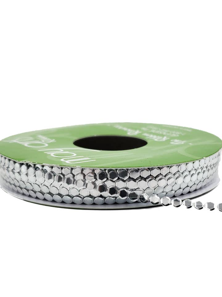 1/8" Silver Mini Faceted Dot Trim for wholesale by May Arts Ribbon