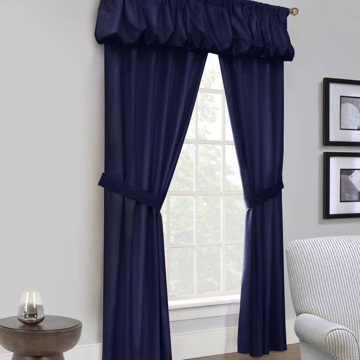 Ensemble de rideaux de poche Prescott à tringle, 80 x 84 po, multicolore pour la vente par Commonwealth Home Fashions