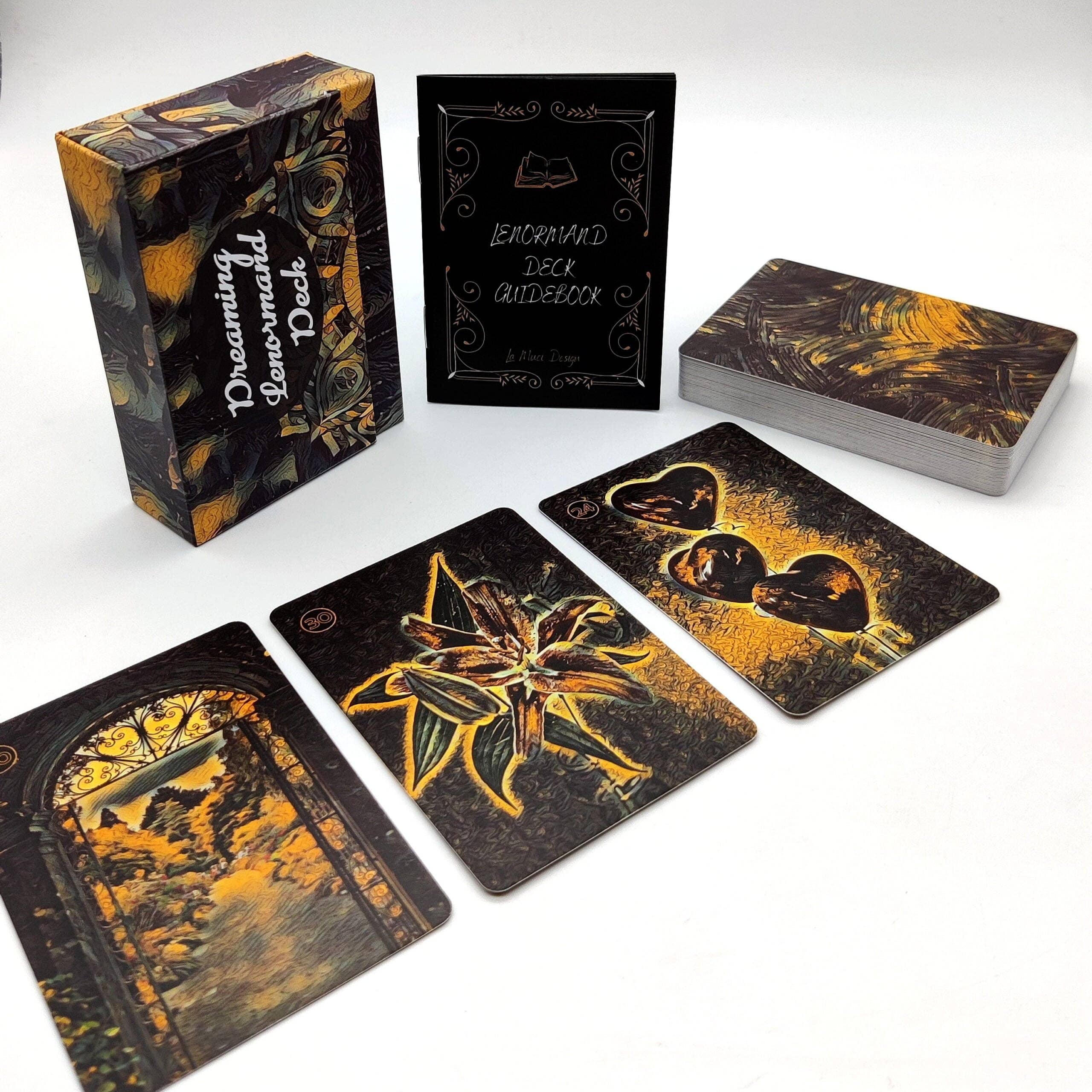 LA MUCI DESIGN - Wholesale Tarot Cards - Dreaming Lenormand Deck – 36-Card Gold Foil Divination Set4