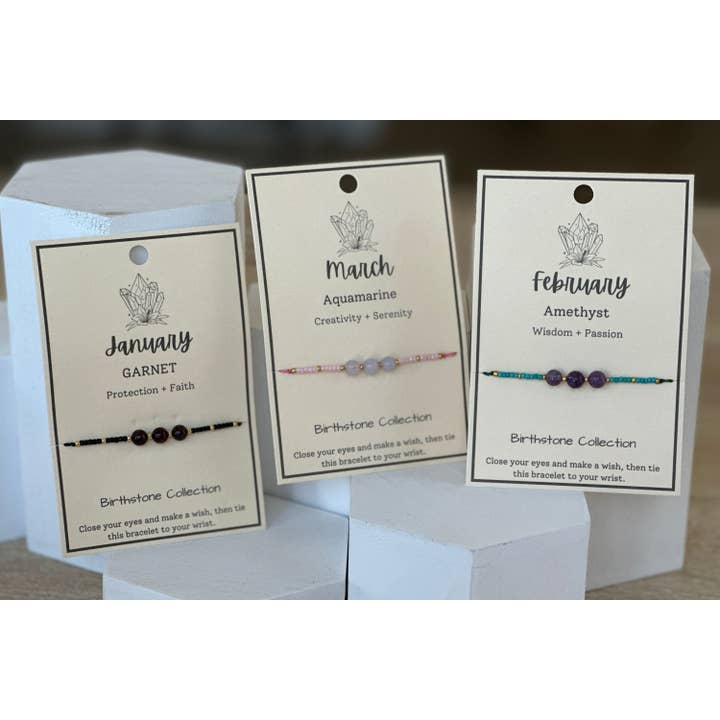 Picki Nicki - Wholesale Jewelry Set - Birthstone Bracelet Gemstone Sets on Cards