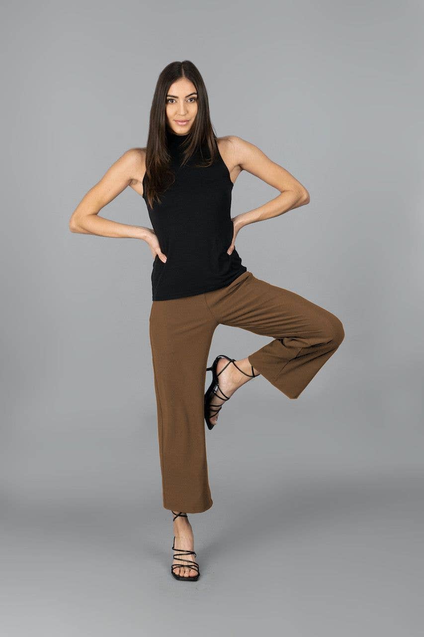 KiraGrace – Engroshandel Bukser - Dame – Traveler Ankelbuks (Mørk Khaki)3