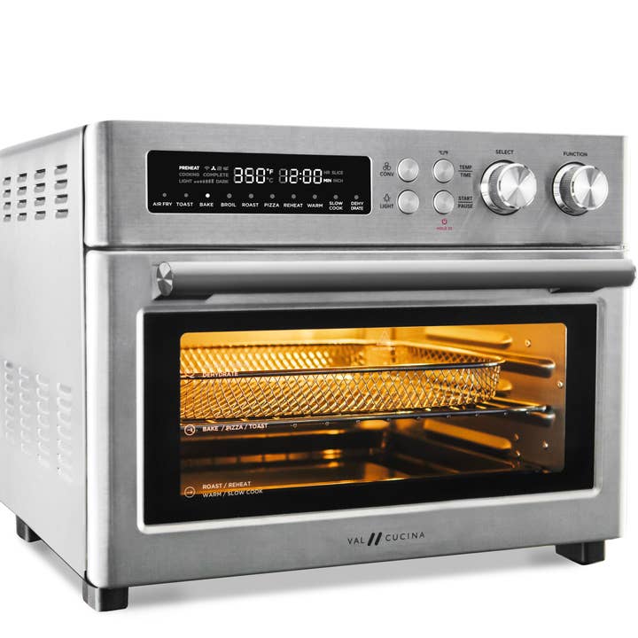 VAL CUCINA - Wholesale Kitchen Appliance - VAL CUCINA 10-in-1 Air Fryer Toaster Oven - Brushed Stainle