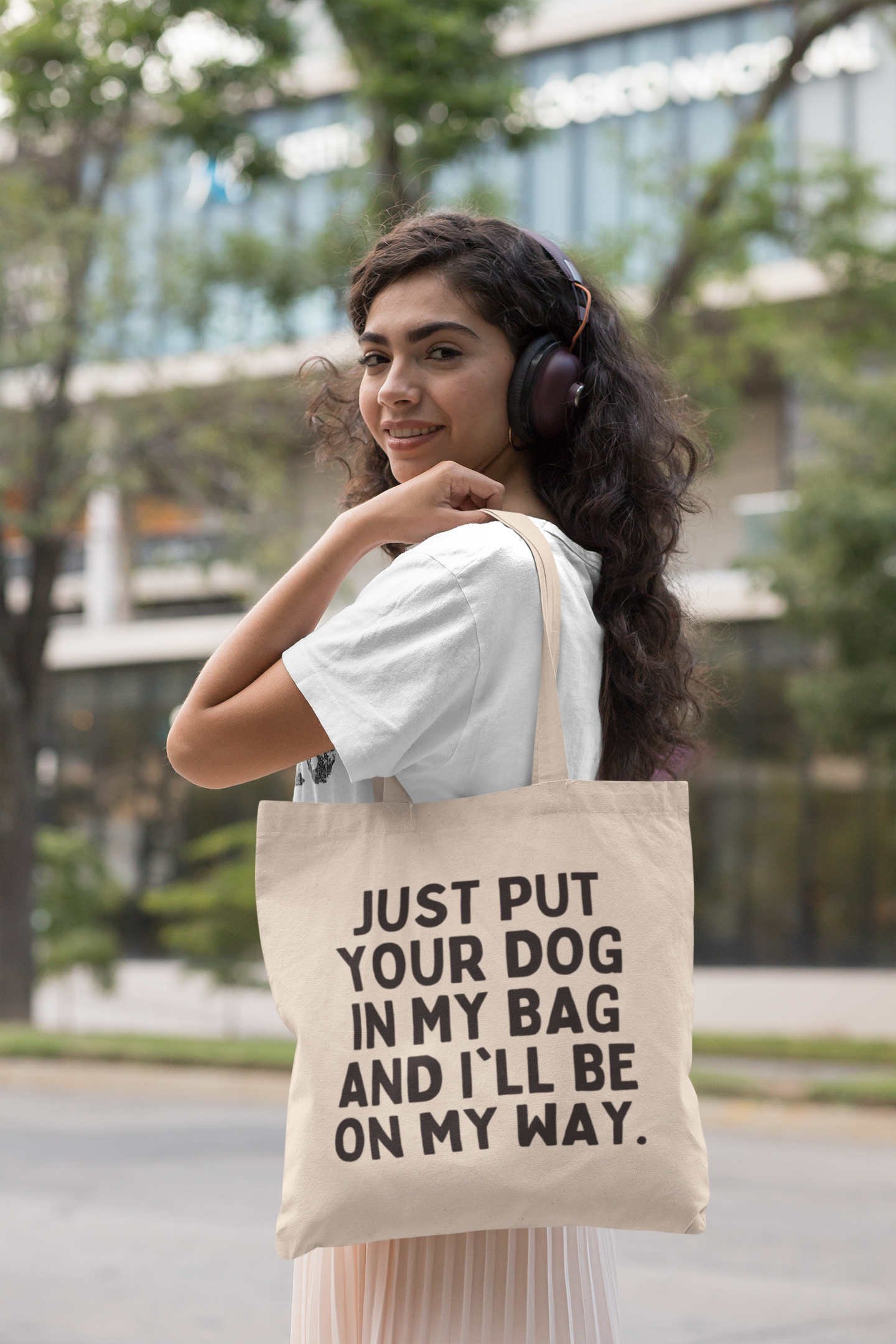Buffalovely - Wholesale Tote Bag - Women's - Dognapping Put Your Dog in My Bag Cotton Reusable Tote Bag0