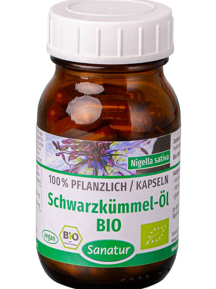 Schwarzkümmel-Öl 180 Kapseln, Bio für den Großhandel von Sanatur GmbH