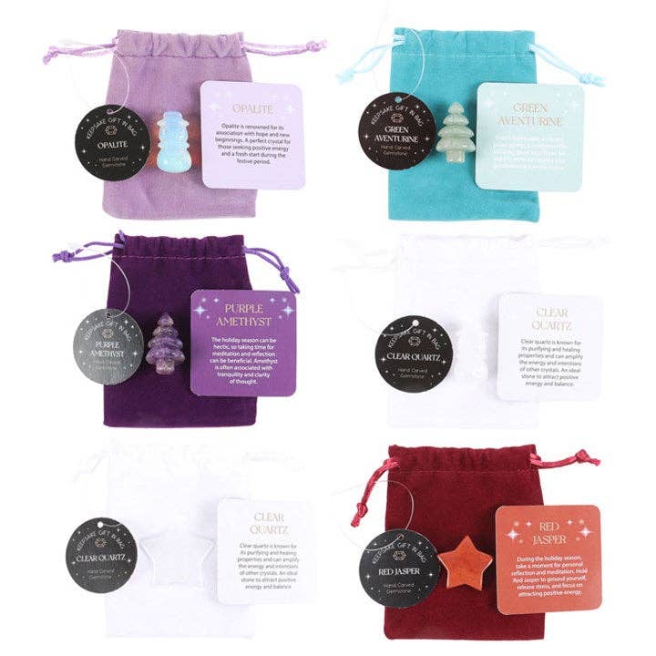 Something Different Wholesale - Wholesale Spirituele steen/kristal - Set van 12 gemengde kerstkristallen in display3