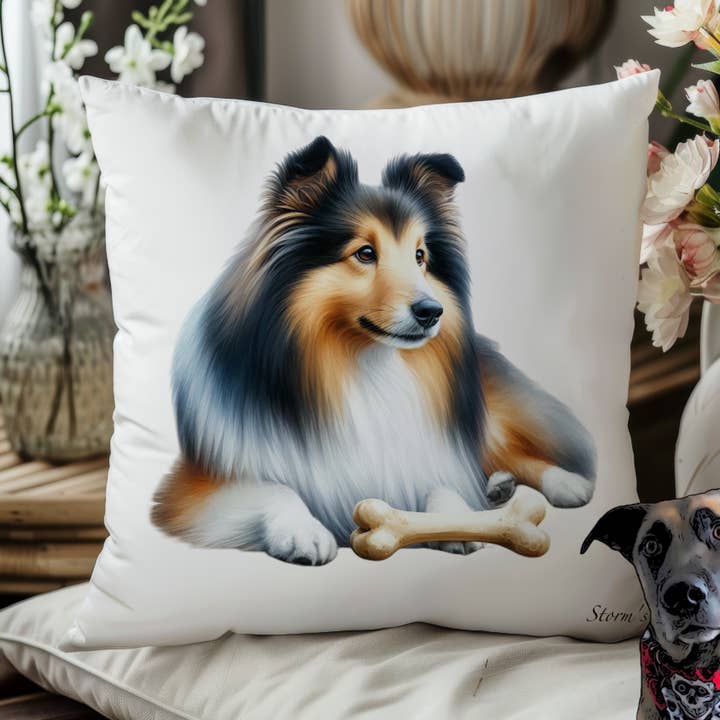 Shetland Sheepdog - Sheltie - Cushion - 33 designs for wholesale by Storms Style