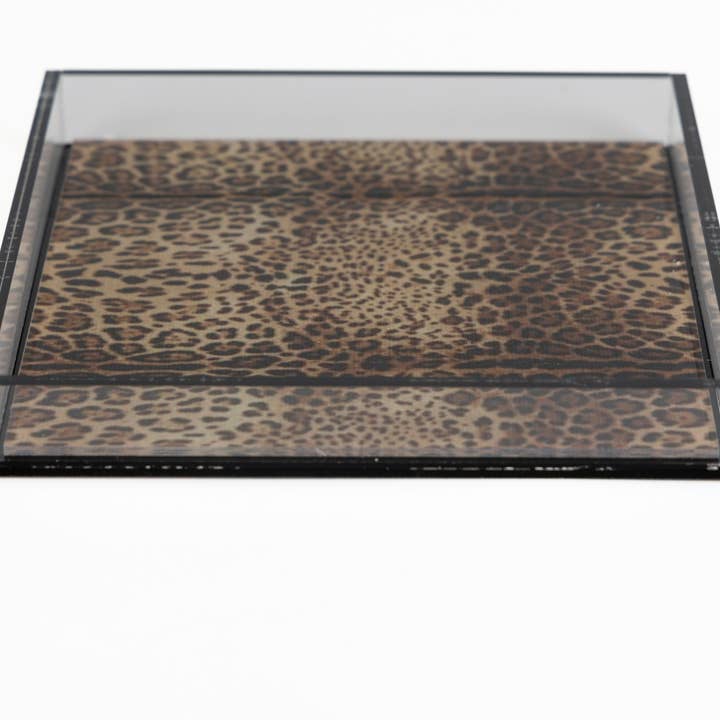 Leopard Acrylic Rectange Tray for wholesale by ROX GALLERY