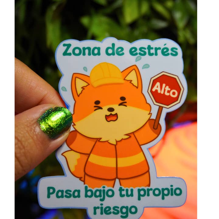 Zona de Stress - Glansklistermærke for engroshandel hos LulunaGhost