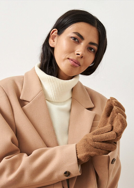 Mongulai - Wholesale Gloves - Women's - Brown Camel Wool Adult’s Gloves4