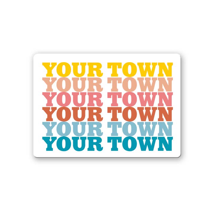 Rock Scissor Paper - Wholesale Magnet - Personalized City Ceramic Magnet - Supergraphics Repeat