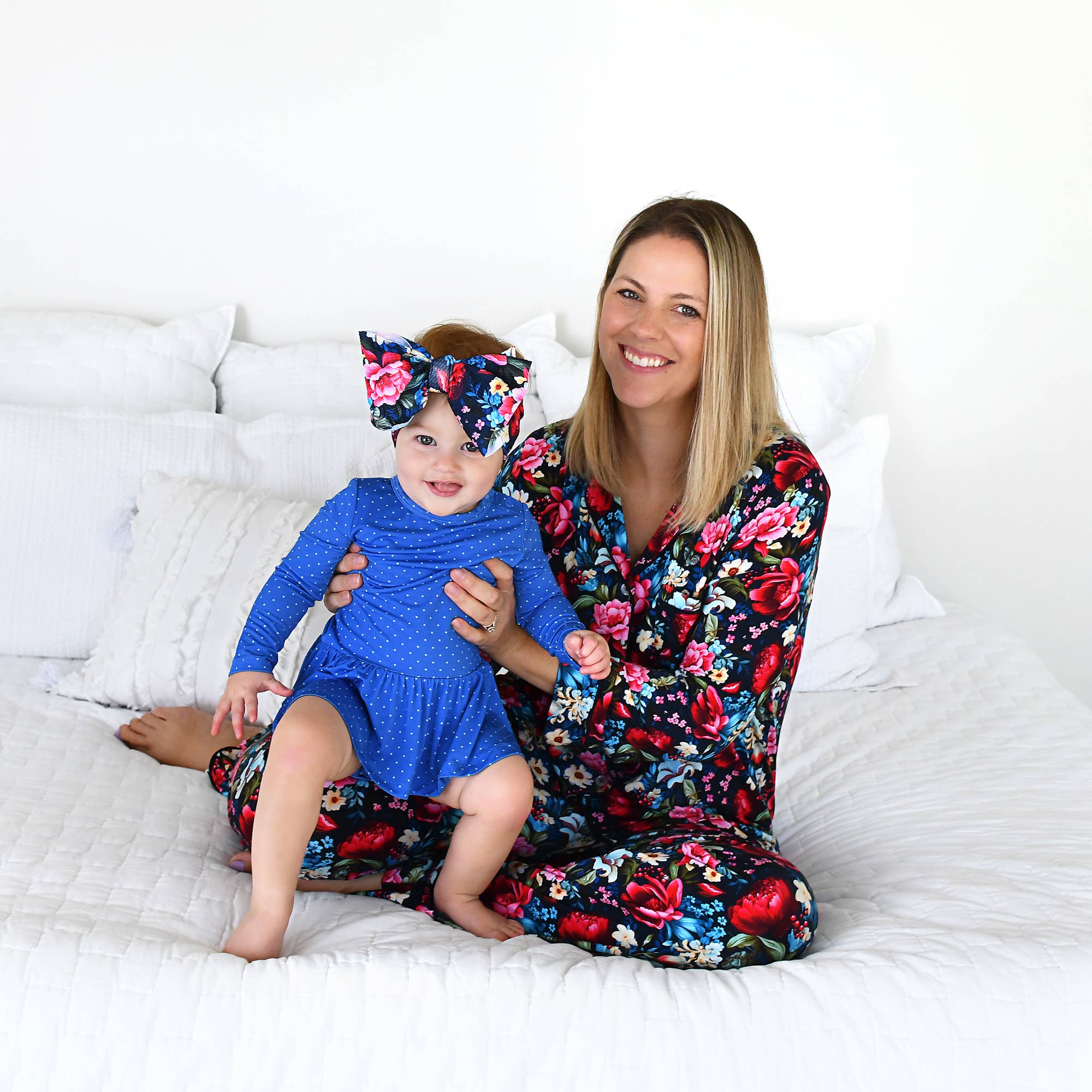 Gigi and Max - Vente Ensemble de vêtements d'intérieur – femme - Pyjama deux pièces en bambou Aria Mom à motif floral 3