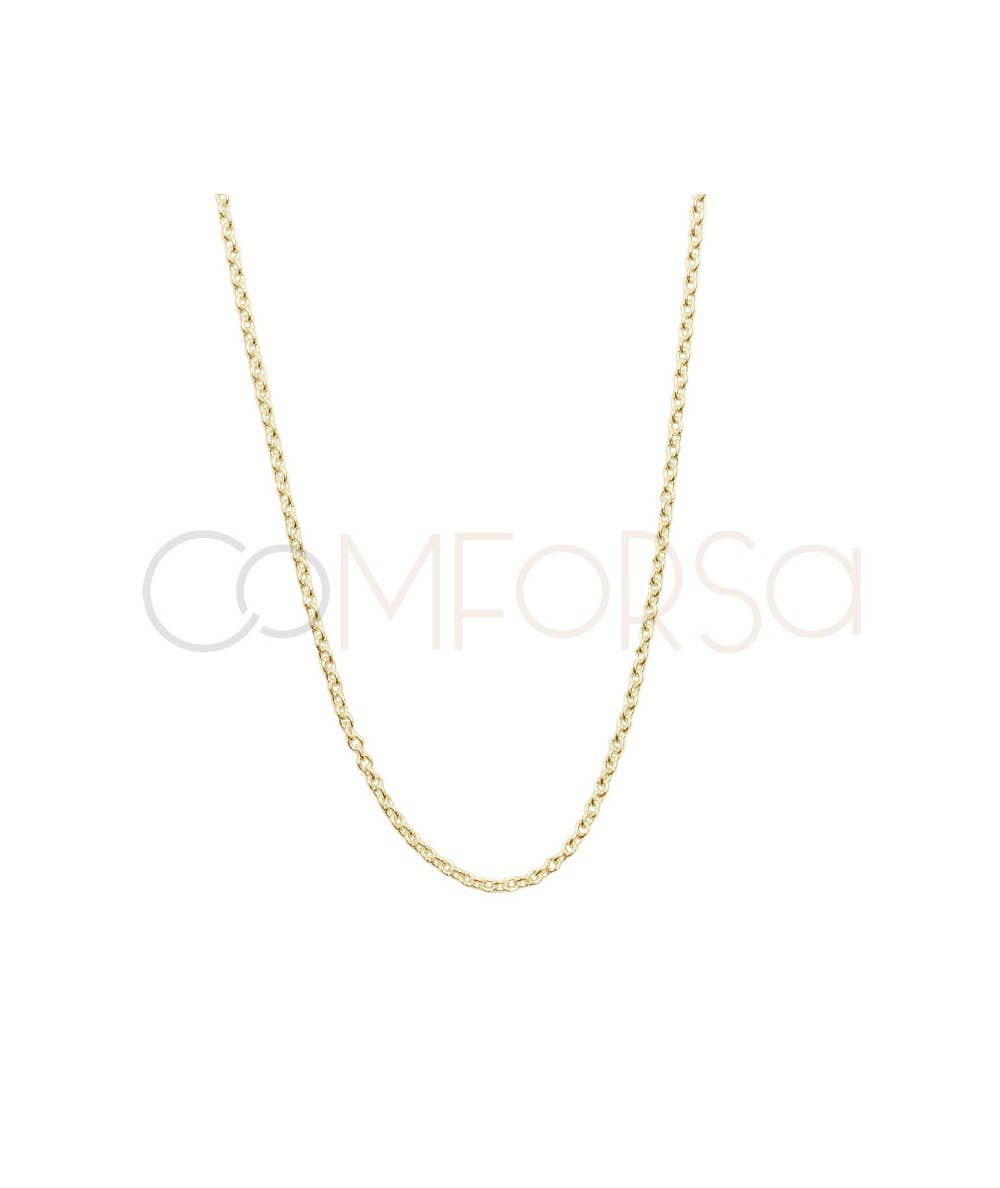 COM FORSA SL - Wholesale Link & Chain Necklace - Gold-Plated Sterling Silver 925 Adjustable Choker 50Cm1