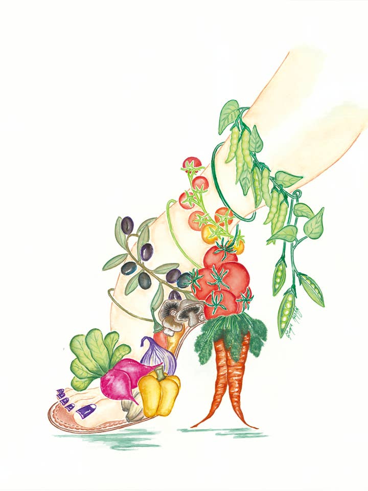 Vegetable Garden Tea Towel for wholesale by Snobby & Posh