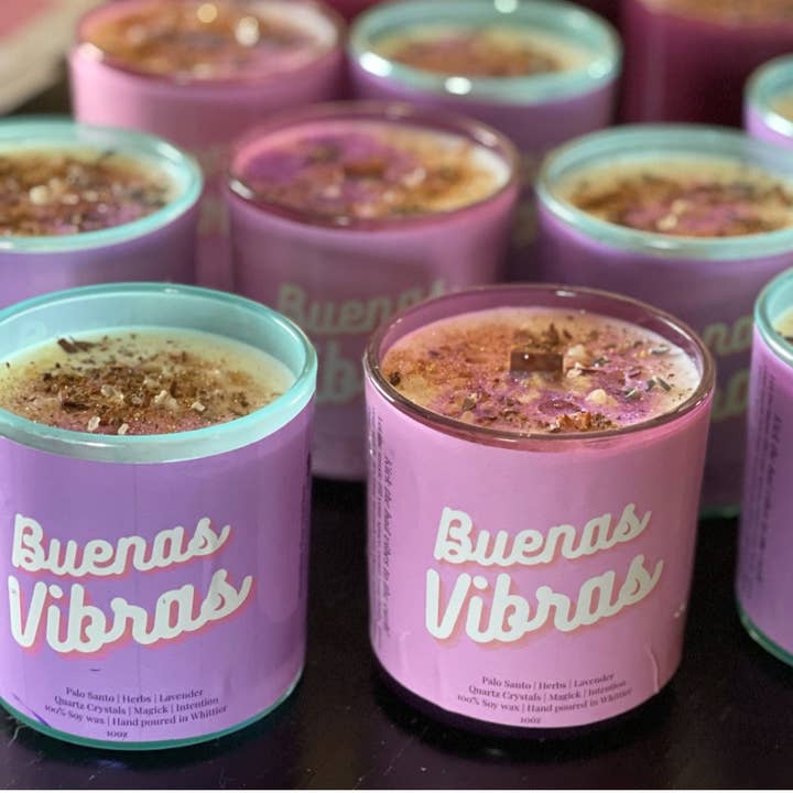 Vela “Buenas Vibras” (Boas Vibrações) por atacado de Manifest Tea Station