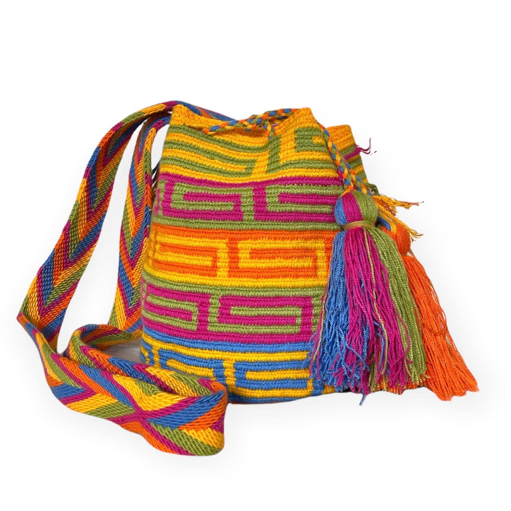 Colorful 4U – Engroshandel Crossbodytaske - Dame – Caribbean Sunset Hæklet Tasker3