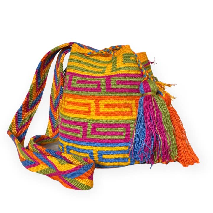 Colorful 4U – Engroshandel Crossbodytaske - Dame – Caribbean Sunset Hæklet Tasker3