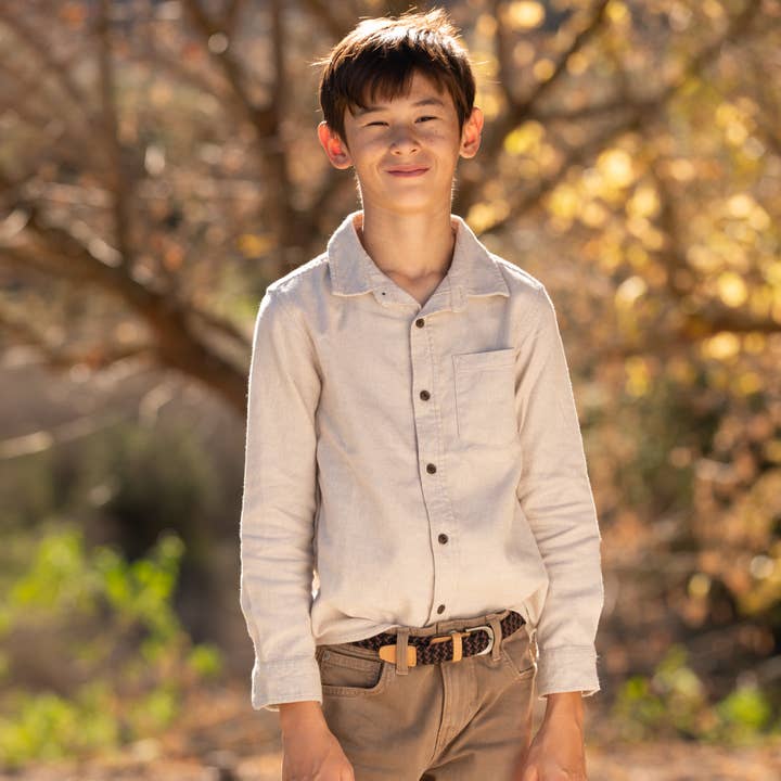 Peppercorn Kids - Wholesale Belt - Kids - Boys Stretch Cord Braided Belt - Brown/ Black ( Ages 4-14Y)1