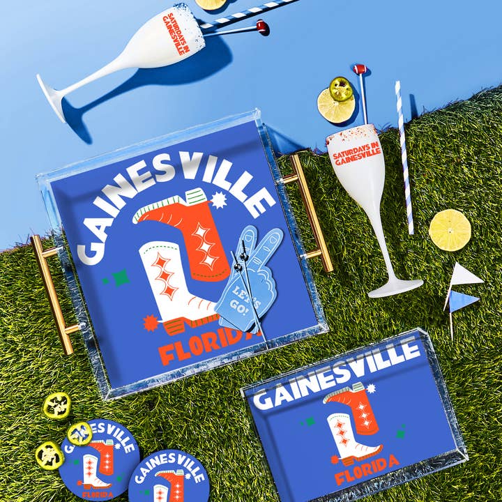 Tart By Taylor - Wholesale Serving Tray - Gainesville | Large Acrylic Tray With Gold Handles1