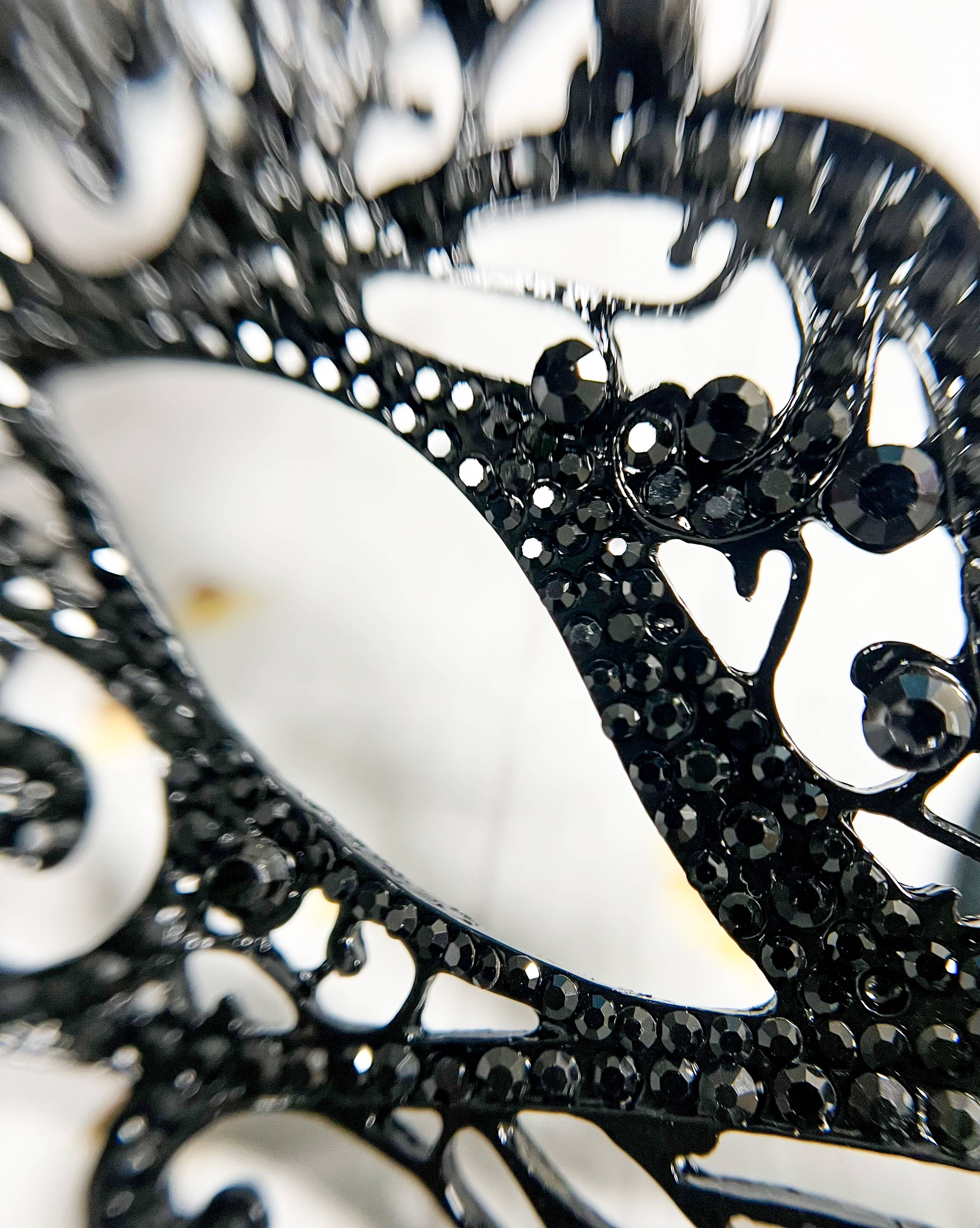 Happy Dream Gifts - Wholesale Costume - Men's - Men's Masquerade Mask, Black Crystal Mask, Gothic Black Mask6