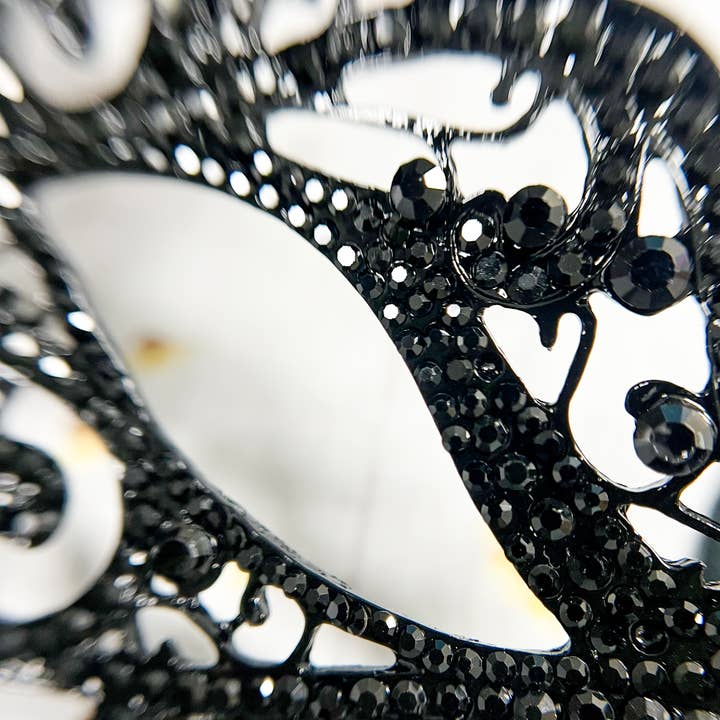 Happy Dream Gifts - Wholesale Costume - Men's - Men's Masquerade Mask, Black Crystal Mask, Gothic Black Mask6