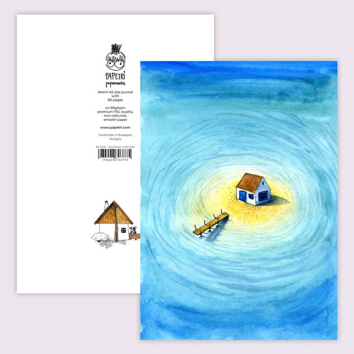 Simple Blank Journal - kleines Haus im See für den Großhandel von Papetri paperworks