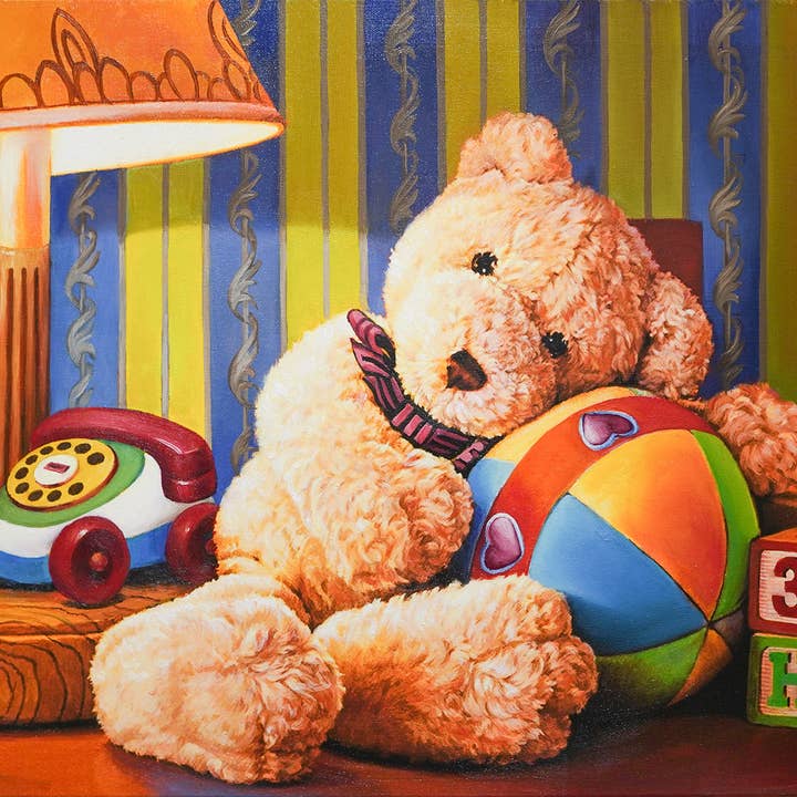 Teddy Bear Cuddling, 500 XL Pcs Puzzle. A Prestige Puzzle for wholesale by Prestige Puzzles