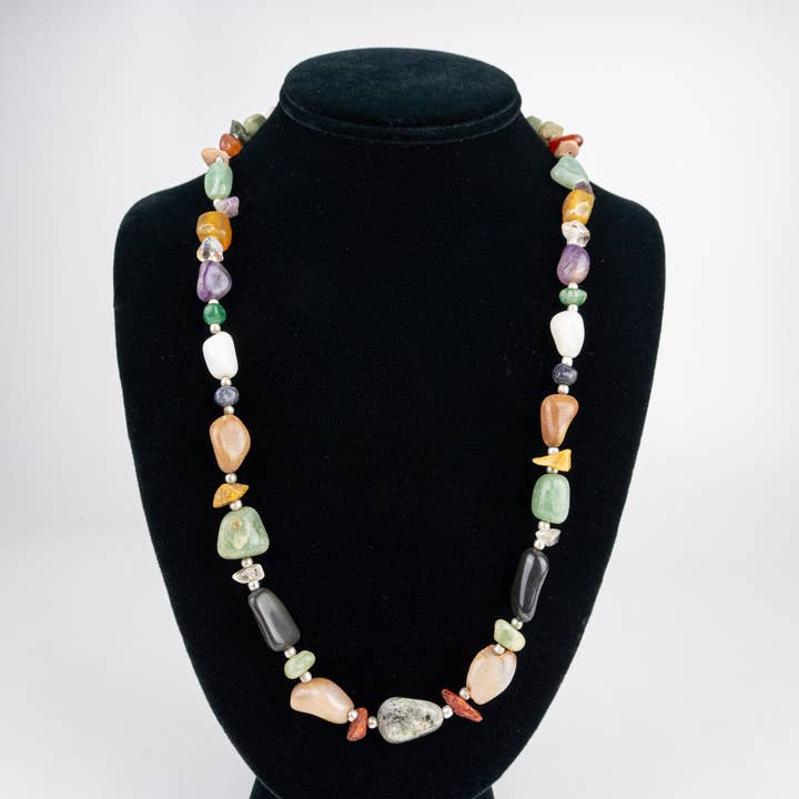 Pelham Grayson Rose - Wholesale Beaded/Pearl Necklace - Beggar Bead Necklace | Assorted Agate Beads | India