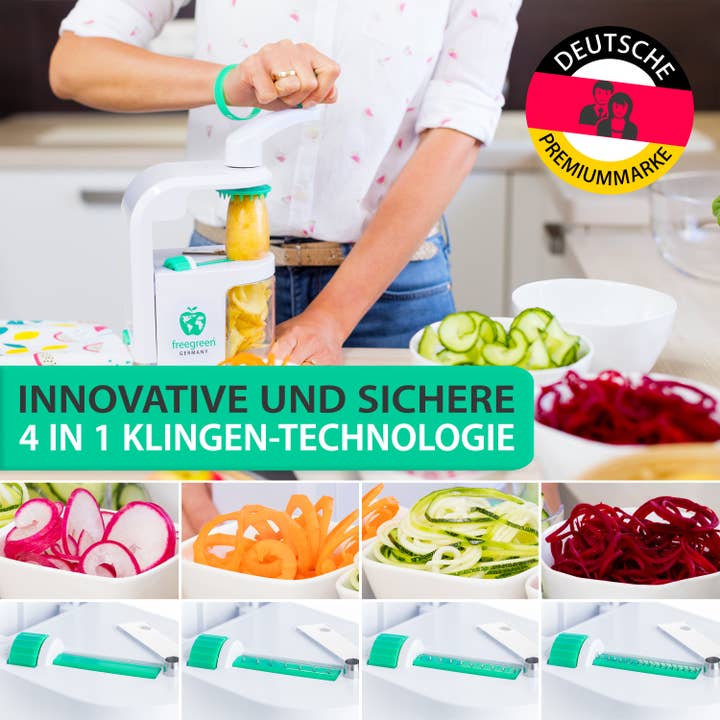 freegreen® - Venta al por mayor Utensilio/dispositivo de cocina - Cortador en espiral freegreen® con libro de recetas incluido2