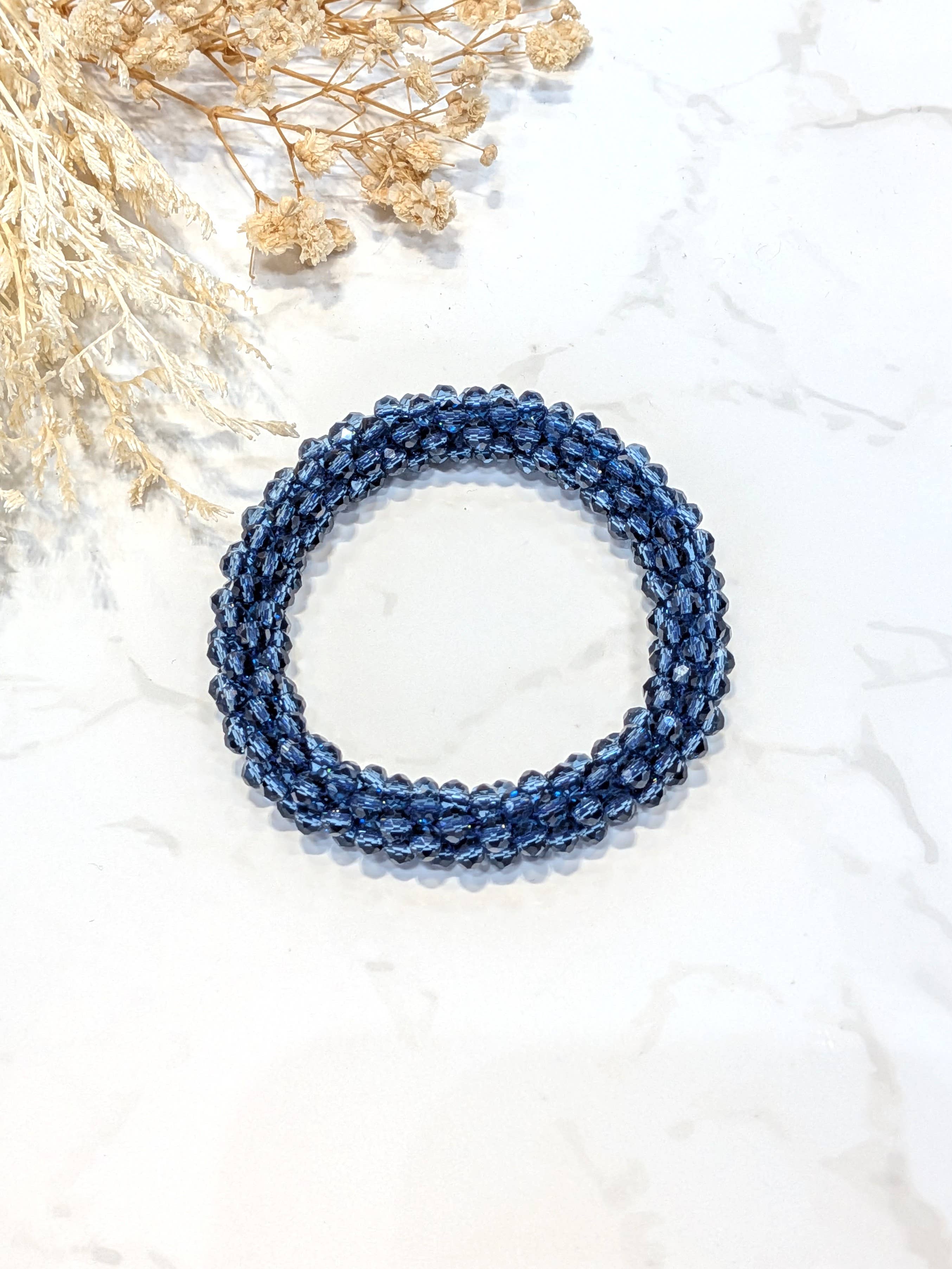 LOLO & YAYA - Wholesale Link & Chain Bracelet - Blue-tone crystal effect bracelet16