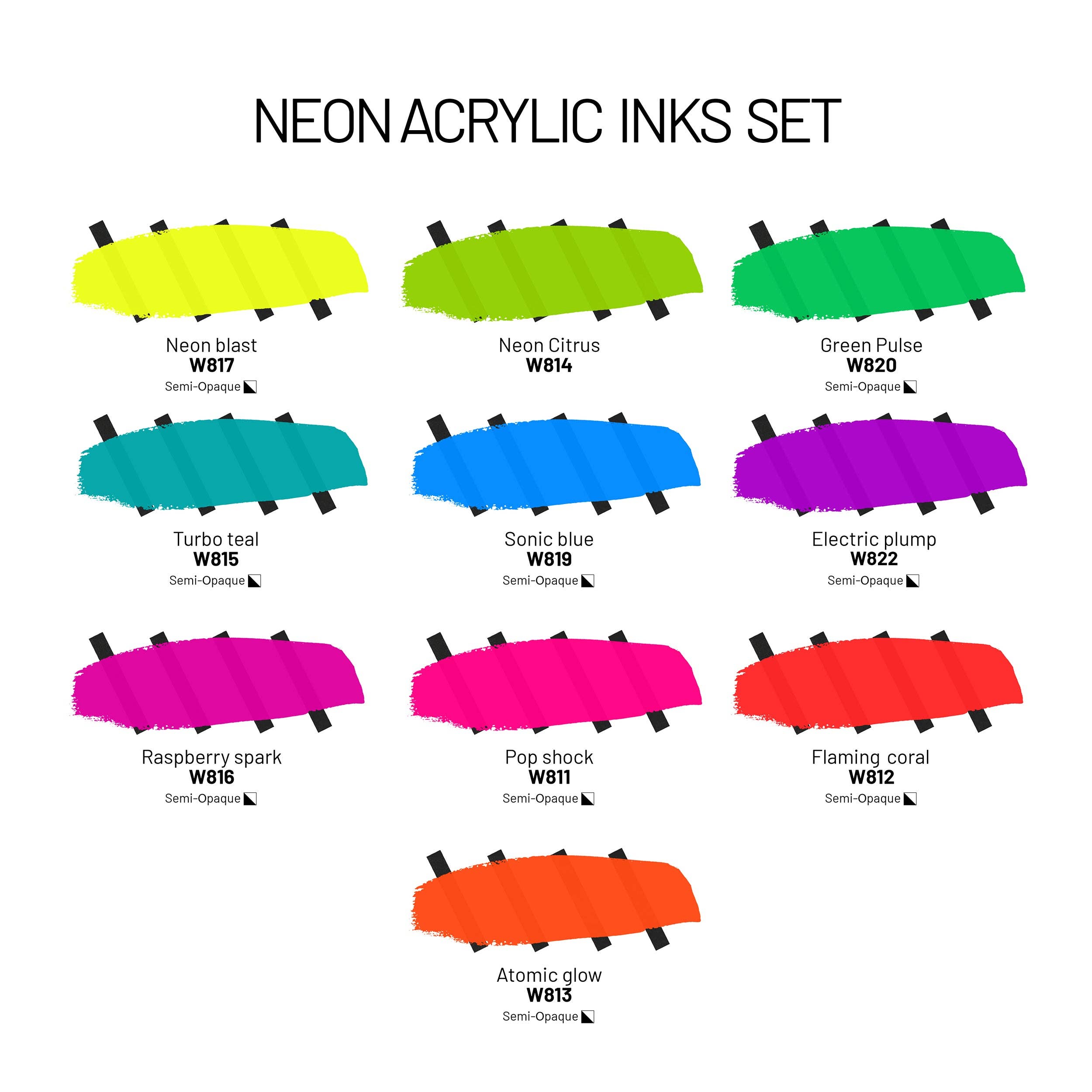 KAMENSKAYA - Wholesale Paint Set - Neon Acrylic Paint Set2