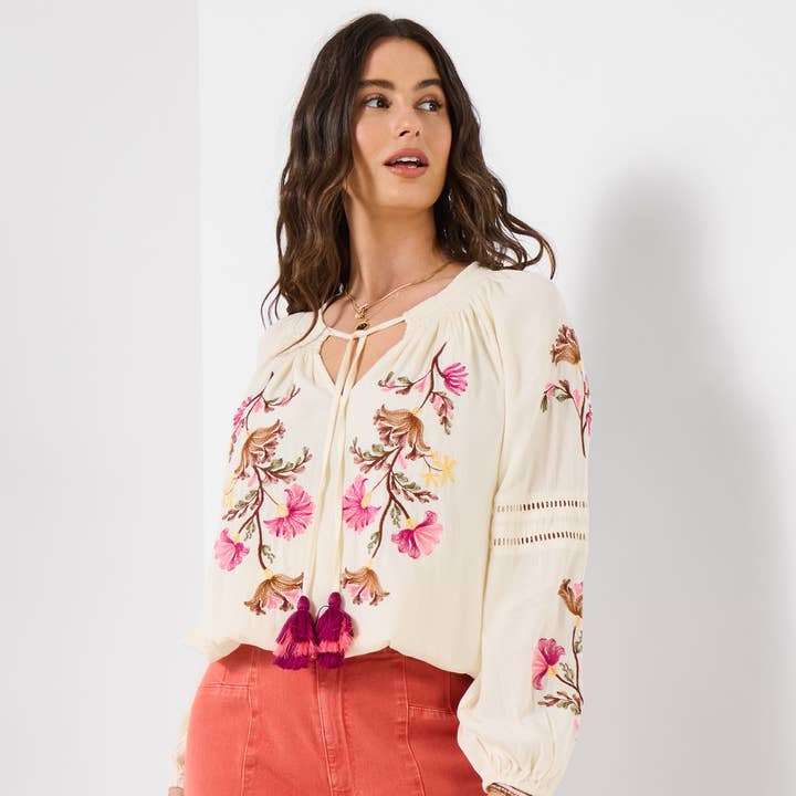 Sunset Skies Peasant Top for wholesale by Joe Browns