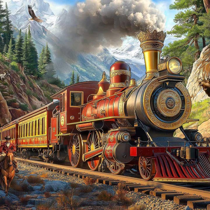 594 Western Train 1000 Pc Puzzle for wholesale by SunsOut