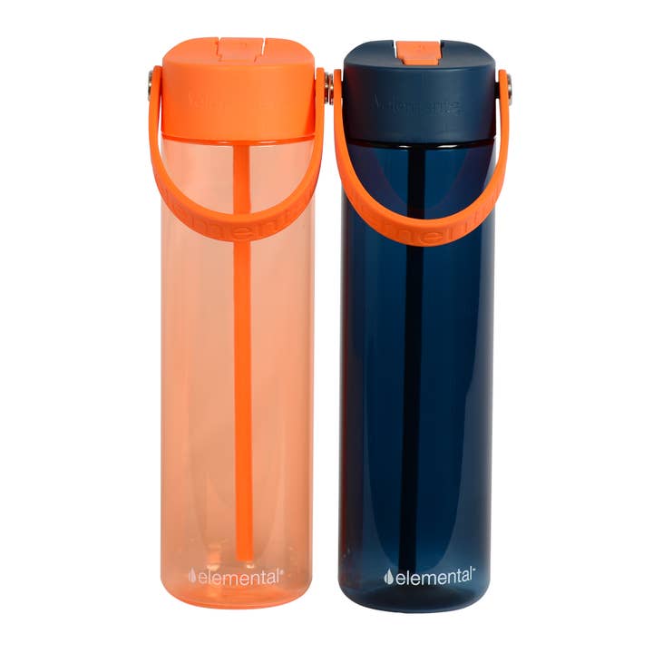 Splash-flaske m/håndtag 26oz - Orange / Marine sæt for engroshandel hos Elemental