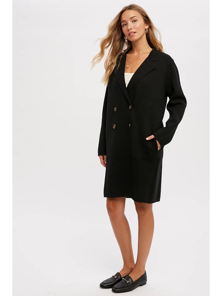 Bluivy - Wholesale Coat - Women's - CLASSIC DOUBLE BREASTED COATIGAN