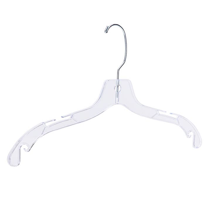 Store Supply Warehouse - Wholesale Clothes Hangers - 17" Heavy Weight Clear Plastic Dress Hangers - Case of 1005