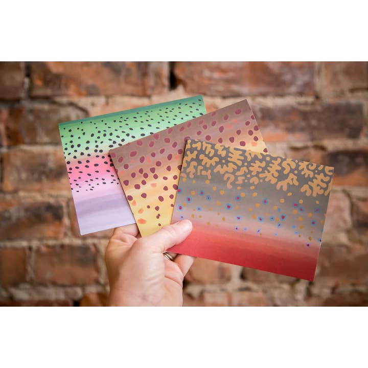 River Trout Greeting Cards · Mix Box for wholesale by Hometana