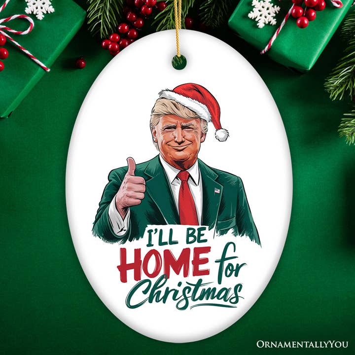 OrnamentallyYou – Engroshandel Pynt – Donald Trump kommer hjem julepynt, stolt amerikaner
