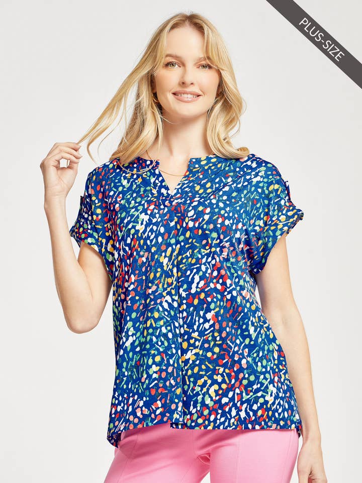 Royal Multi PLUS SIZE Lizzy Dolman Short Sleeve Wrinkle Free for wholesale on Faire