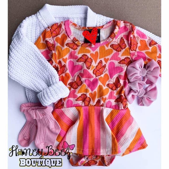 Butterfly Love Skirted Leo for wholesale by Honey Beez Boutique
