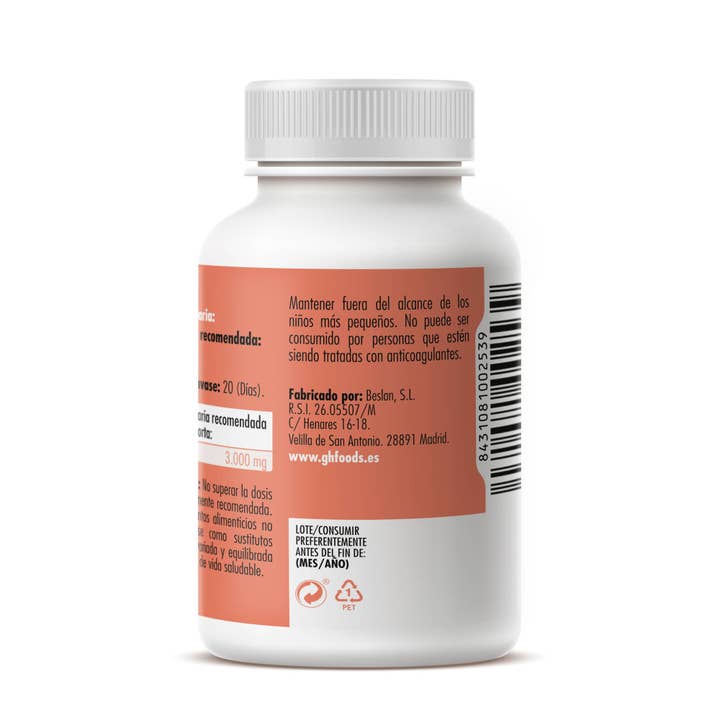 Pridahofarma - Venta al por mayor Suplementos/vitaminas para beber - GHF Ajo Macerado desodorizado 60 perlas