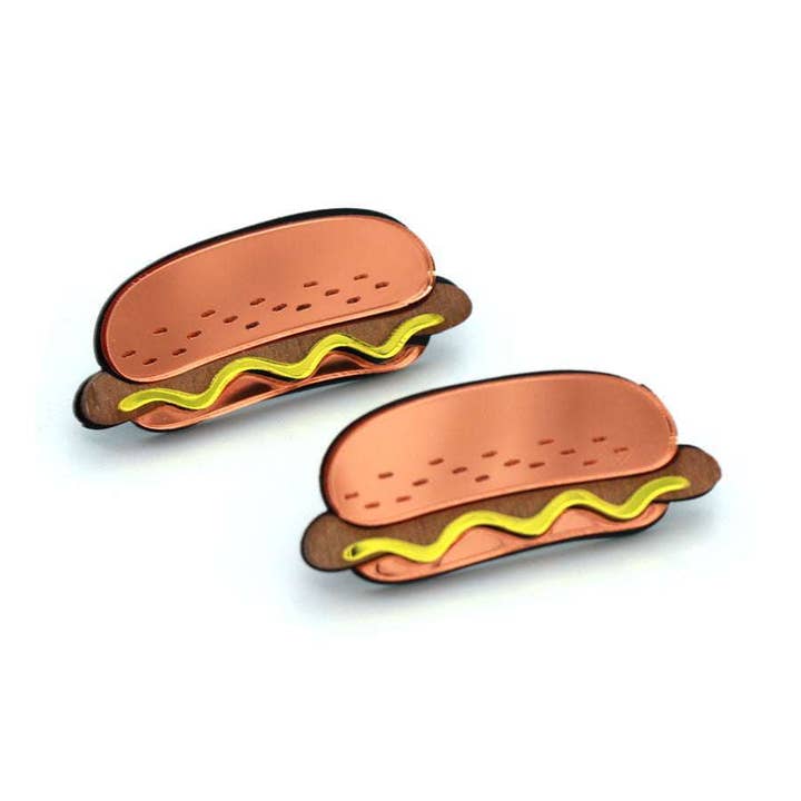 Hot Dog | Earrings for wholesale by Funk Da Queen